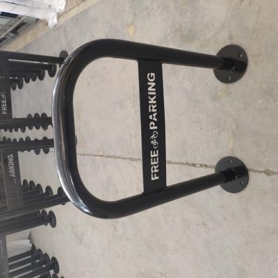 China Black Carbon Steel Powder Coated Surface Mount Range Inverted Circle Standard 2 Galvanized U Shaped Bike Rack for sale