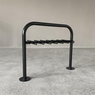 China Carbon Steel Coat Hanger Floor Mounted Multi Bay 12 Bike Stainless Steel Bicycle Rack for sale