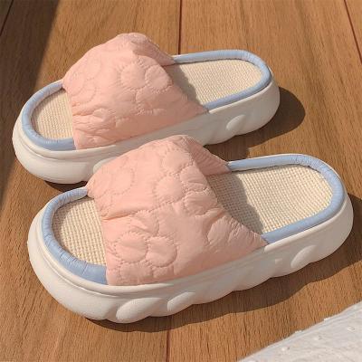 China Fashion Trend Cotton Soft Comfortable All-Season Eva Indoor Flip Flops Slippers Girls Slippers Women Springs Home Custom Slips Slippers For Teens for sale