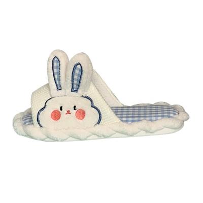 China Cushioning Luxury Bedroom Toe Women Girls Slipper Fashion Kawaii All-Season Rabbit Slippers Warm Fluffy Animal Open Cartoon Slips Slippers for sale