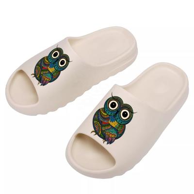 China Wholesale Designer Slippers Shoe Print Flip Flop Home Custom 2022 Yeezy Women's Damping Slides Slipper Men Yeezy Slides Slippers Sandals for sale