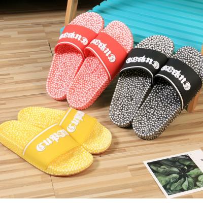 China Fashion Luminous Foam Cushioning Slides Slippers Unisex Soft Unique Home Custom Logo Slides Hard Slippers Outdoor Beach Sandals With Women for sale