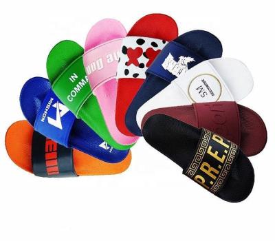 China Cushioning Customized PVC Summer Designer Slippers Indoor Sandals OEM Party Slippers Womens Debossed Indoor Custom Slides Slippers for sale