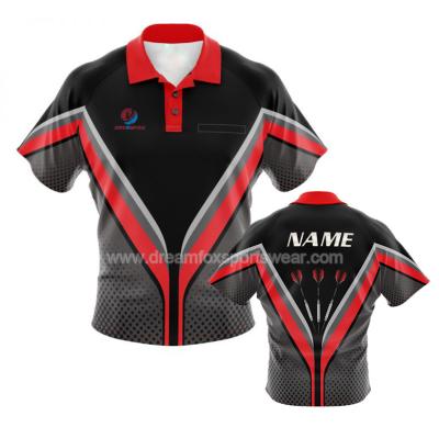 China China Factory Cheap Anti-pilling Men's Sublimation Sports Dart Polo Shirts Cool Dry Women Dart T-shirts Custom Darts Shirt For Club Uniform for sale