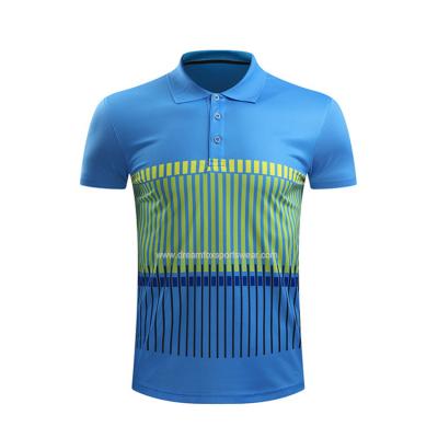 China New design ping pong t-shirt sublimation cheap custom sleeve cricket polo tennis training shirt adult training shirt for sale