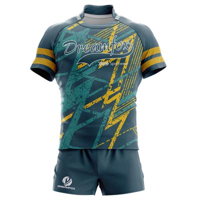 China Custom antibacterial free design sublimation sports club college rugby singlet set man rugby shirts league uniforms and shorts from china suppliers for sale