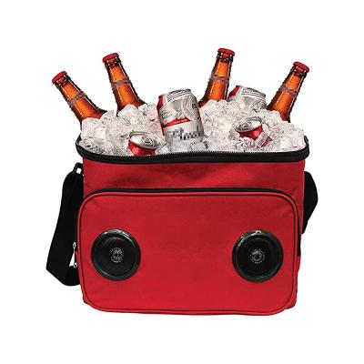 China Waterproof Beer Cans Speaker Travel Picnic Insulated Bag Cooler Bag Beach With Shoulder Straps for sale