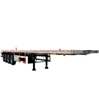 China 2 Tons Bulk Cargo & Transport 30-80 Tons 3 4 Axles Flatbed 20ft 40ft 45ft Container Semi Truck Trailer Or Cargo Flatbed Semi Truck Trailer for sale