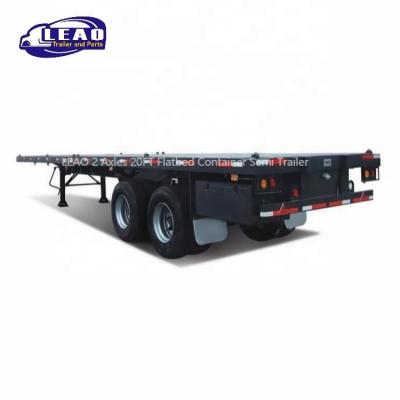 China Bulk Transport Cargo And Container LEAO 2 Axles Transport Container Semi Trailer Manufacturers for sale