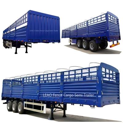 China Factory Wholesale Price Factory Wholesale Price 3 Axle 40ft Container Cargo Transport 3 Stake Demountable Flatbed Barrier Trailer for sale