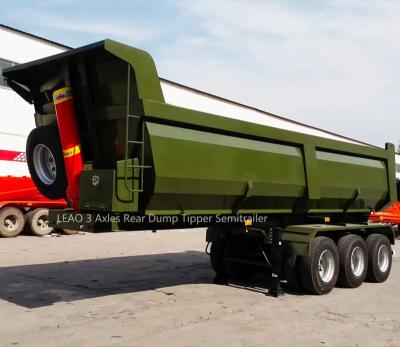 China Transport All Kinds Of Ore/Coal/Stone/Sand/Cargo Loading Good Quality 25cbm 32cbm Heavy Duty U End Tipper Dumper Semi Truck Rear Trailer Manufacturers From China for sale