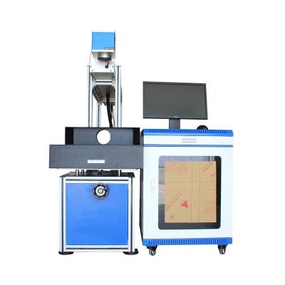 China Main laser marking 100w galvo co2 glass tube laser marking machine for wood plastic jeans fabric leather for sale