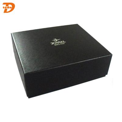 China Two Piece Recyclable Matte Black Hard Cover Gift Box Packaging for sale