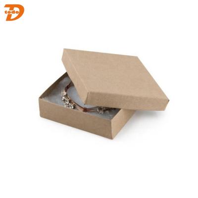 China Recyclable Delicate Design Set Brand New Kraft Cotton Filled Jewelry Box For Bracelet for sale