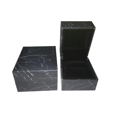 China Custom Printed Black Marble Picture Ring Jewelry Packaging Boxes Handmade for sale