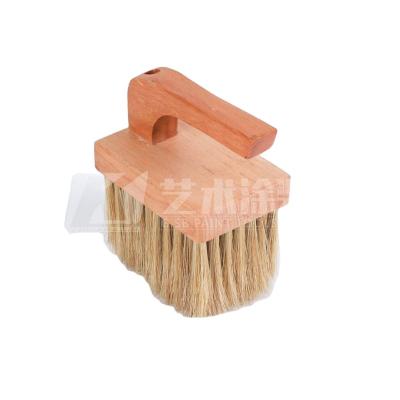 China Hot-selling B-1 Easy Paint Tool Wooden Wall Handle Wall Paint Fake Finishing Artist Paint Popular Pure Bristle Brush for sale