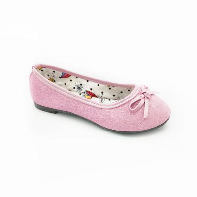 China Lovely flat shiny kids dancing shoes sweet princess bowknot pumps shoes for girls slip on kids sport shoes for sale