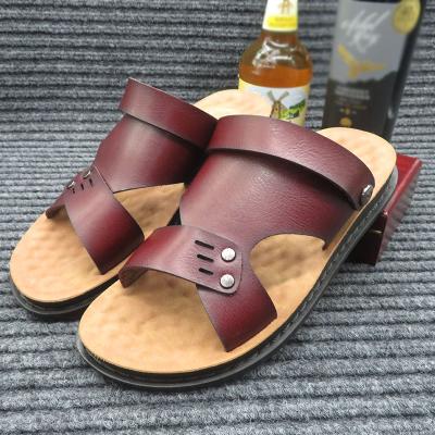 China High Quality Popular Flat PU Arab Sandals Men Slippers And Saudi Arabian Sandals For Men for sale