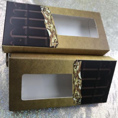 China Recyclable Paper Box Eyelash Packaging Custom Chocolate Lashes Box Soft Eyelashes for sale