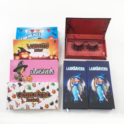 China Recyclable Ready To Ship Halloween Highlights Box Hard Magnetic DHL Rush Shipping Box For Dramatic Mink Eyelashes for sale