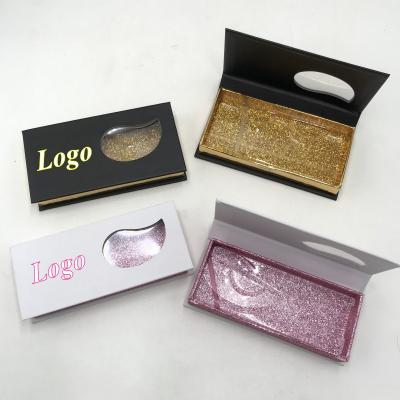 China Long Lash Packaging Box Custom Made Natural For Eyelashes Lash Box Black White 25mm Mink Eyelash Vendor for sale