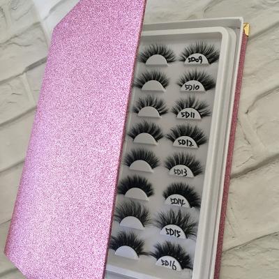 China 16 Sensitive Pairs of 5D Mink Lashes Custom Eyelash Packaging Lash Book for sale