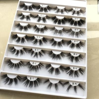 China New Natural Trend Long Lashes Fluffy Segment Lashes 27mm Mink Lash Dramatic Eyelash Pre-Cut Segment Lashes for sale