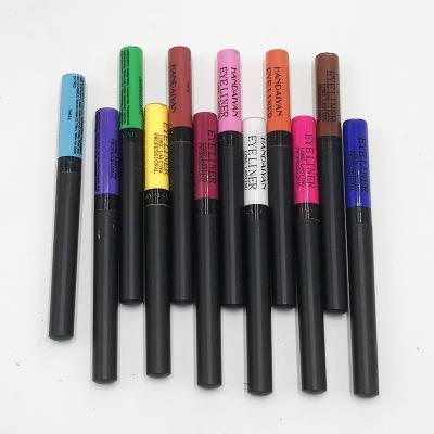 China New Glue Eyeliner Pen Waterproof Adhesive Label Colorful Liquid Eyeliner Private Quick Dry Waterproof Eyeliner for sale