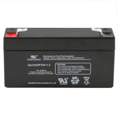 China High Quality Toys and Environmental Protection Sealed Type 6v Maintenance Free Rechargeable Lead Acid Battery 1.3ah Voltage Accumulat for sale