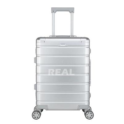 China Wholesale capacity of school\new fashion exquisite aluminum magnesium alloy bottom luggage of travel\etc. great for travel suitcase trolley case for sale