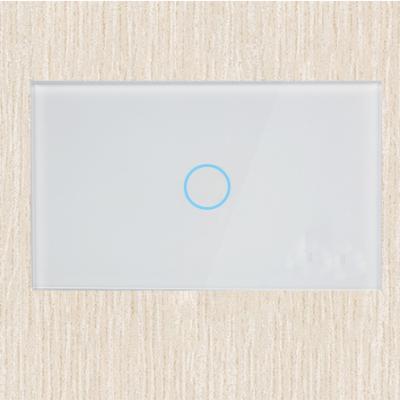 China Single Crystal Tempered Glass Panel US Standard Touch Smart Switch, RF433 Wireless Remote Control Smart Wall Switch, Luxury Tempered Glass Panel for sale