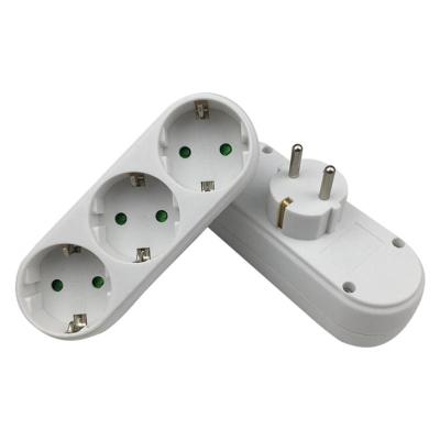 China 16A 250V European Conversion Plug 1 EU Residential / Multi-Purpose Portable Plug To 2 /1 To 3 /1 To 4 Way Plug Adapter EU Standard Power Adapter for sale