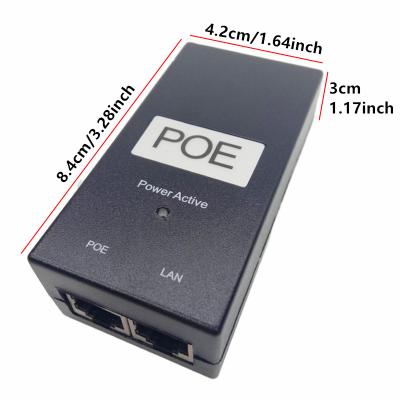 China DC PoE Power Adapter Supply 24V 48V 0.5A 1A CCTV PoE Injector Active Ethernet 12 Switching AC 24 48 Volt 1000mA 500mA For IP Camera for sale