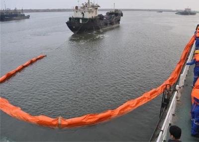 China Pvc-de Boom van de Morserijinsluiting, het Drijven Olieboom het Werk Treksterkte 20 aan 130kN Te koop