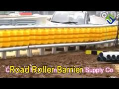 Guardrail Road Roller Barrier Yellow EVA Anti Crash For Highway Safety