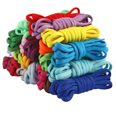 China Hotsell Colorful Oval 6mm Round Polyester Laces Sneaker Lace Trainer Shoe Laces 57 Different Colors Available for sale