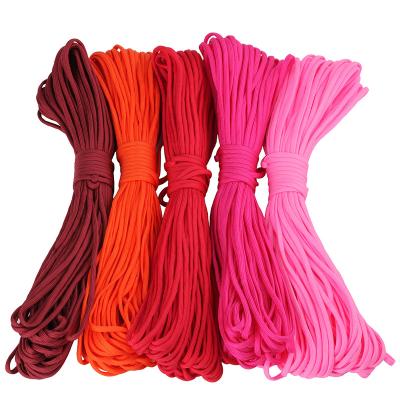 China 4mm waterproof 100 skein feet packing 7 strands core polyester paracord inner parachute tie full in 550 lbs for sale