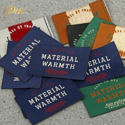 China Sustainable High Density Custom Design Woven Apparel Label Apparel Woven Label for sale