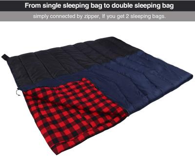 China Envelope 4 season winter sleeping bag with compression bag for sale