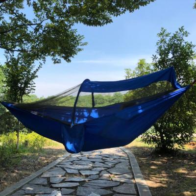 China Outdoor Furniture Mesh Around Single Swing Bed Hammock With Mosquito Net for sale