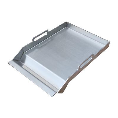 China Easily Cleaned Heavy Gauge 304 Stainless Steel Rust Resistance Cooking Griddle Plate For Barbecue Grills for sale