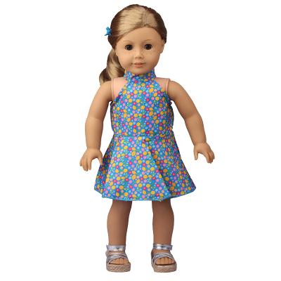 China 2022 American direct cartoon toy factory doll girl Polka Dot Pleated Skirt 18 inch doll fashion polka Dot Pleated Skirt for sale