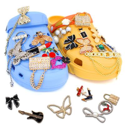 China Custom Designer Metal Clog New Charm Custom Design for Croc Shoe Decoration Girls Croc Shoe Charm for sale