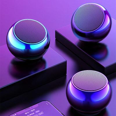 China Video Call M3 Mini Electroplating Round Steel Cannon 3d Tooth Speakers Mini Electroplating Round Steel Cannon Hi Fi Cup Amazone Wireless Blue Speaker Video Call for sale