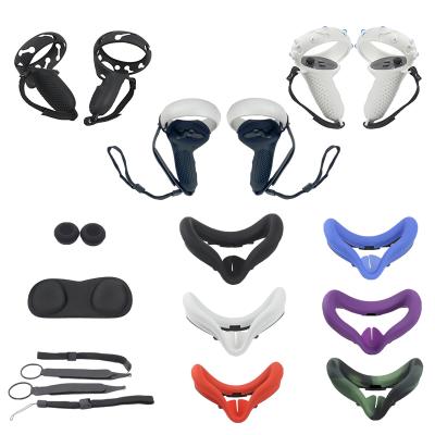 China Low Price Full Set Durable Accessories Knuckle Strap Head Strap Silicone Protective Covers For Oculus Search 2 for sale