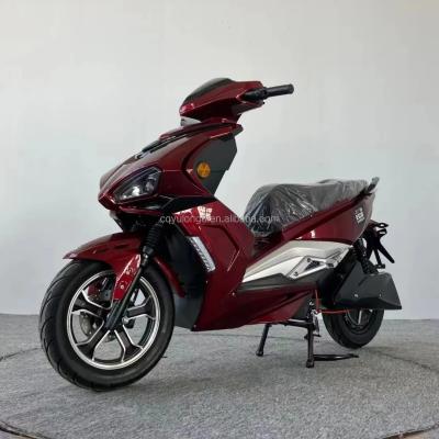 China Krachtige 1500W/2000W motor Elektrische motorfiets met dubbele schijfrem en 12 inch band Te koop