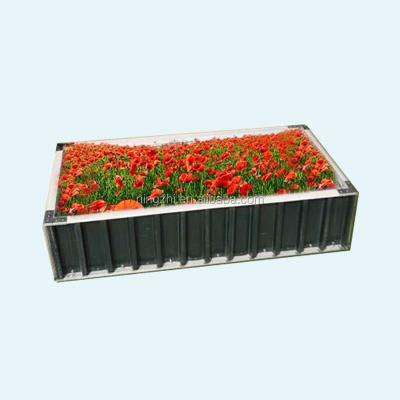 China Easy Assembly Corrugated Color Steel Flower Pots for sale