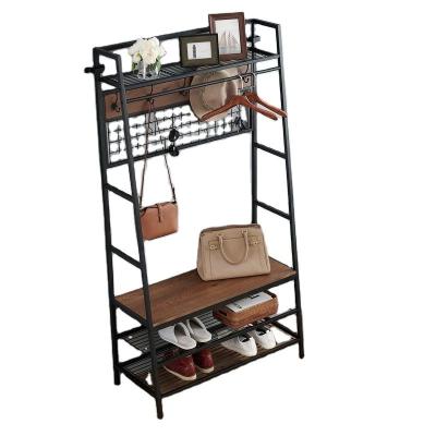 China Unique Entryway Household Contemporary Household Coat Bedroom Shoes And Clothes Rack for sale