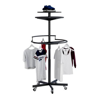 China Custom Metal 360 Circular Rotating Creative 360 ​​Rotating Clothing Rack for sale