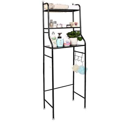 China Sustainable Bathroom Floor Rack Storage Above Space Saver Rack Toilet Shelf for sale